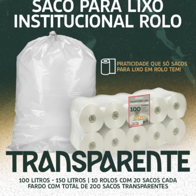 sacos para lixo transparentes